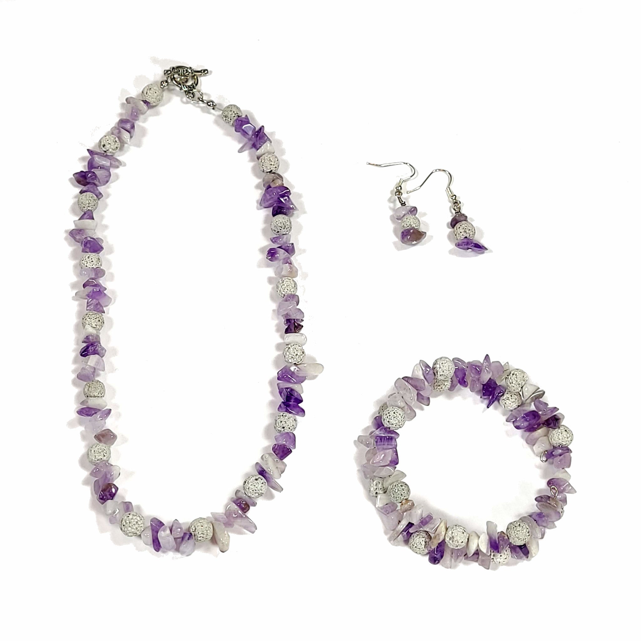 Amethyst chip clearance beads