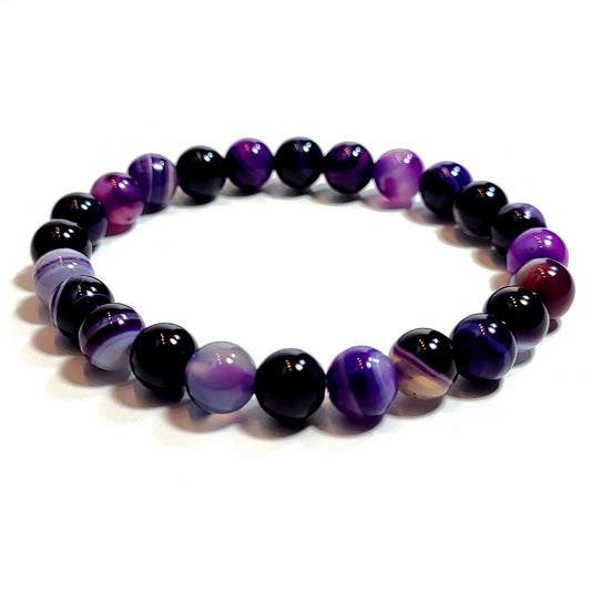 Amethyst 8mm bead bracelet