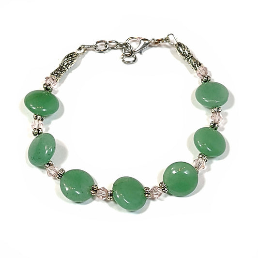 Green Aventurine Disk Bead Bracelet